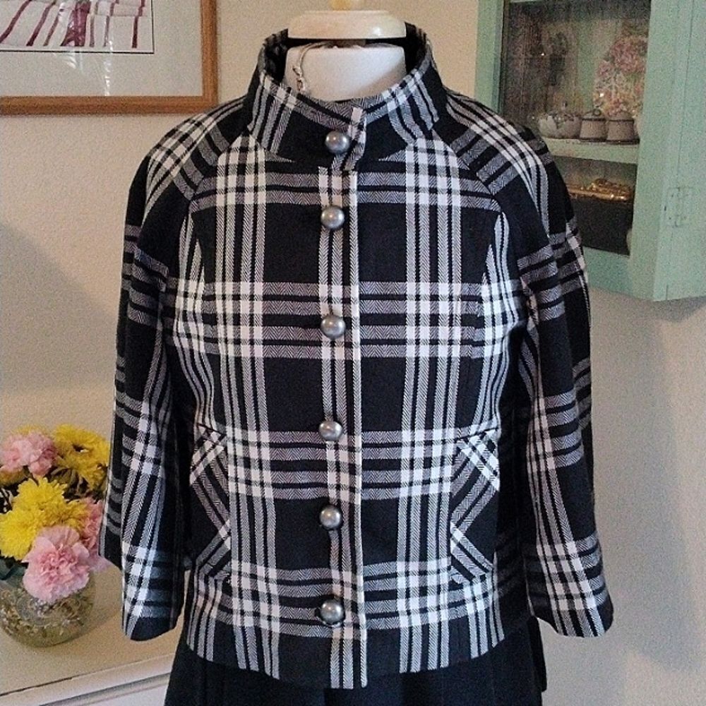 Larry Levine Plaid Jacket